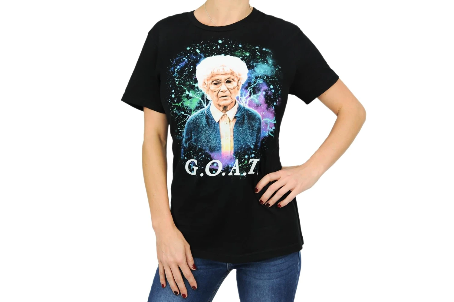 Bioworld The Golden Girls Exclusive Sophia G.O.A.T Graphic Black T-Shirt 1 Bioworld The Golden Girls Exclusive Sophia G.O.A.T Graphic Black T-Shirt