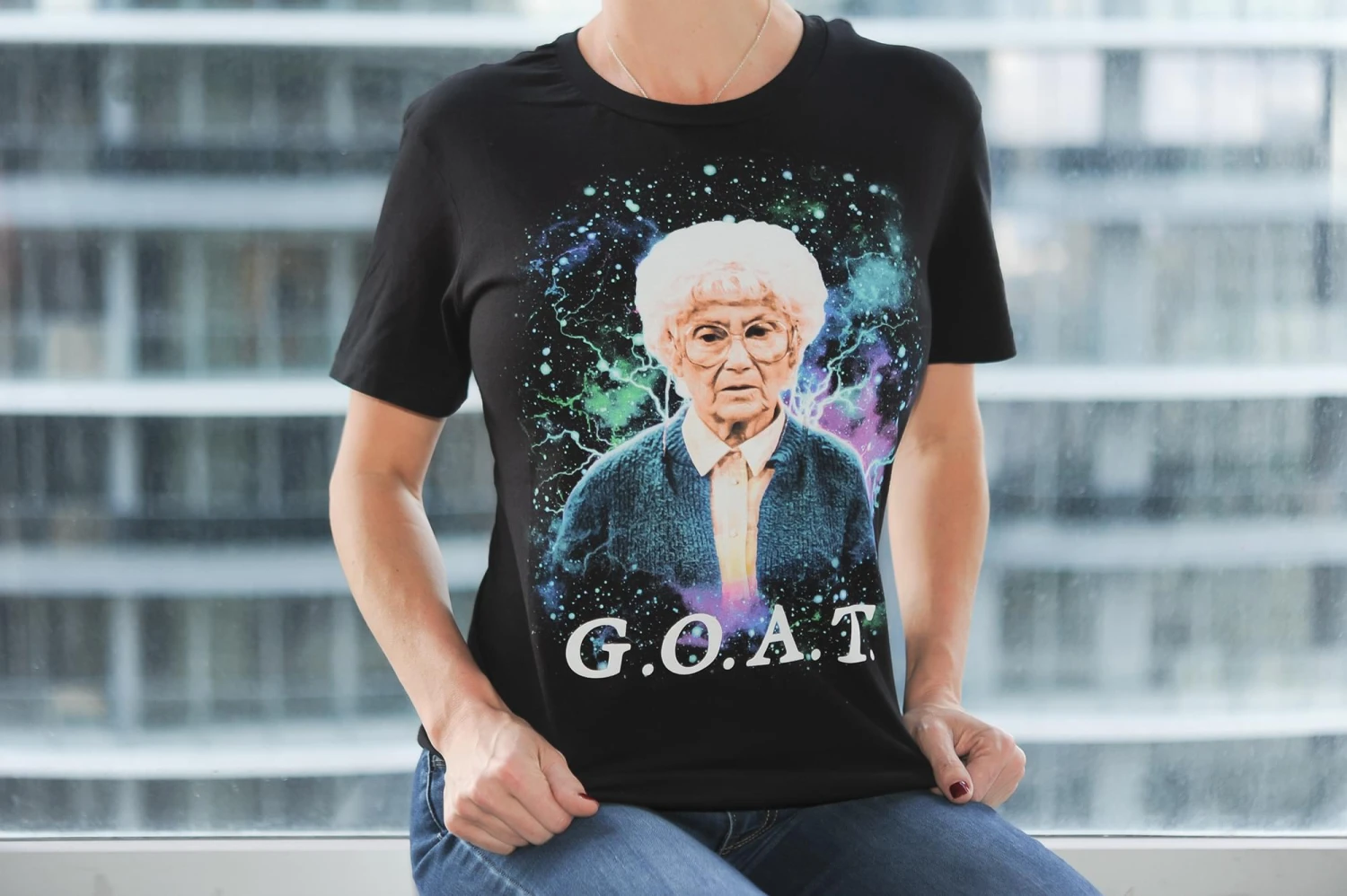 Bioworld The Golden Girls Exclusive Sophia G.O.A.T Graphic Black T-Shirt 5 Bioworld The Golden Girls Exclusive Sophia G.O.A.T Graphic Black T-Shirt - Image 5