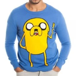 Bioworld Adventure Time Jake Adult Blue Knit Sweater