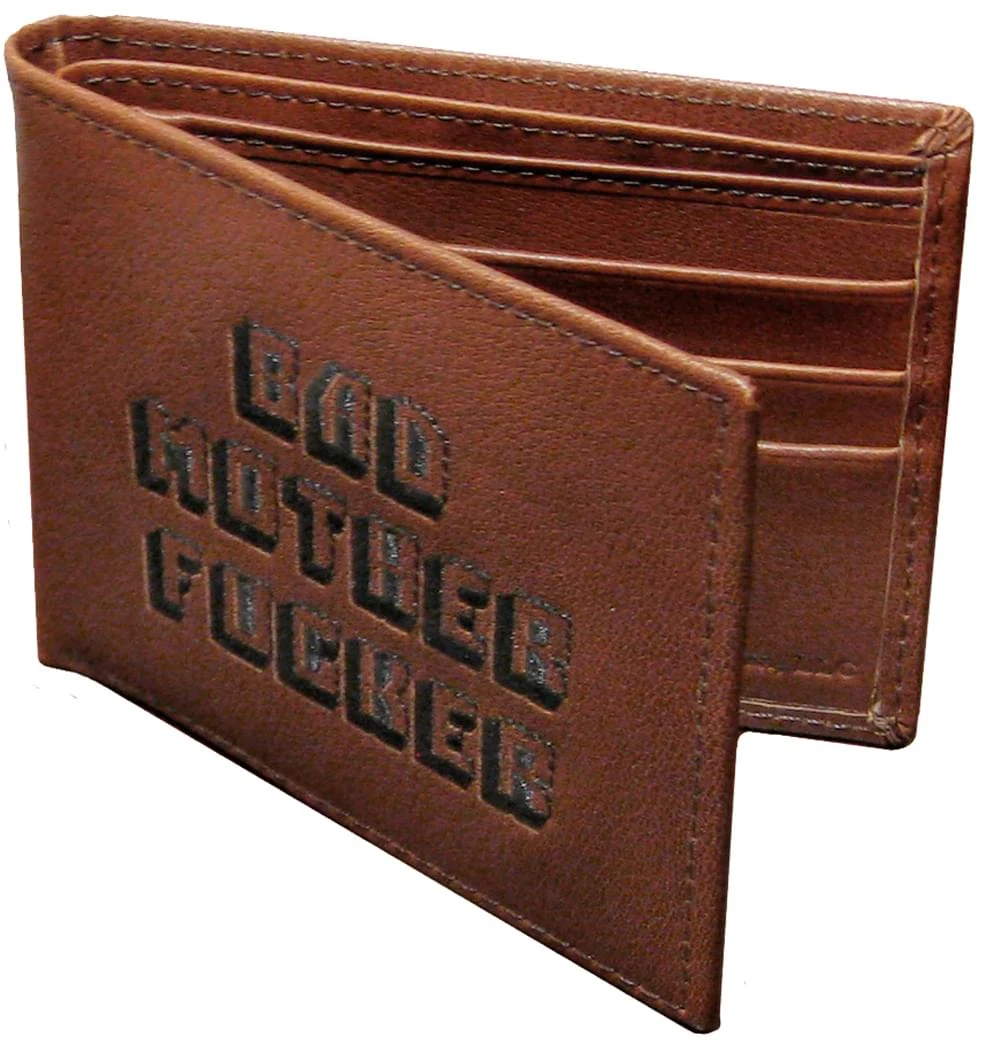 Pulp Fiction Bad Mother F**ker Embroidered Brown Leather Wallet 1 Pulp Fiction Bad Mother F**ker Embroidered Brown Leather Wallet