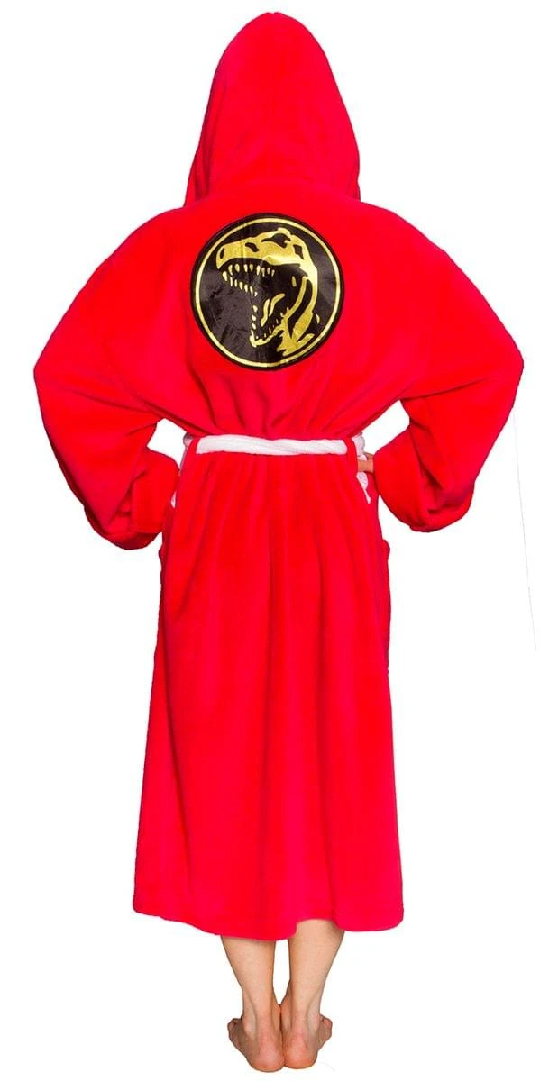 Power Rangers Adult Costume Robe, Red 2 Power Rangers Adult Costume Robe, Red - Image 2