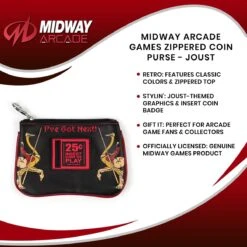 Midway Arcade Games Zippered Coin Purse - Joust 13 Midway Arcade Games Zippered Coin Purse - Joust -LOUNGEFLY Store CRC MDWO722 CGR 4e0b8bd7 6841 47db a26f 032a2d30b38c