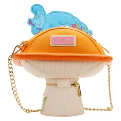 Disney Crossbody Alice In Wonderland Blue Caterpillar Mushroom Stitch Shoppe -LOUNGEFLY Store CaterpillarAIW3