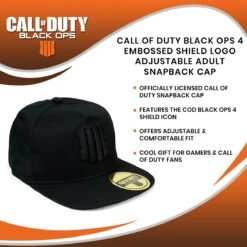 Call Of Duty Black Ops 4 Embossed Shield Logo Adjustable Adult Snapback Cap -LOUNGEFLY Store EXG GKCOCD300057 CGR