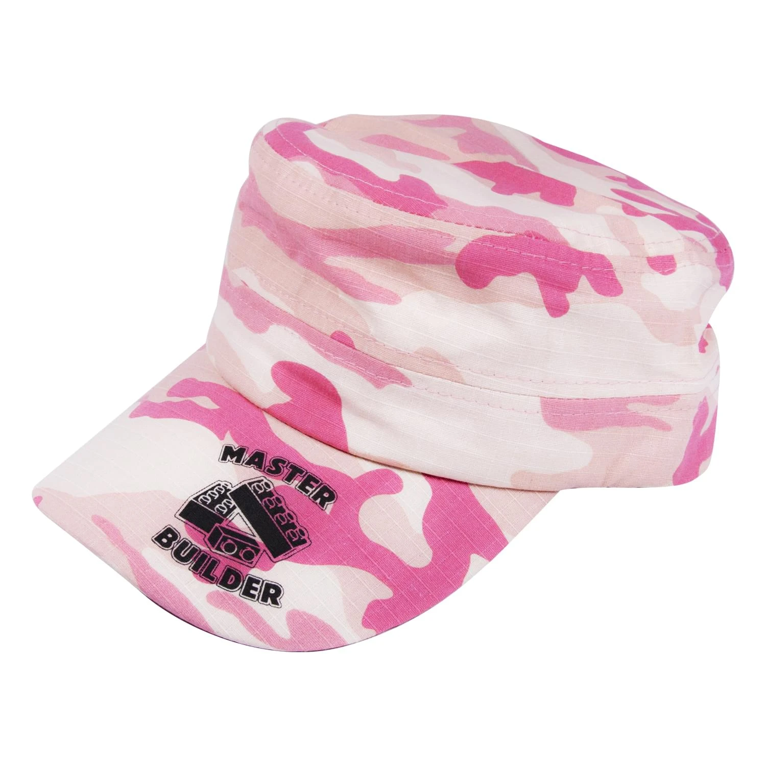 Master Builder Camo Hat | Pink & Cream Cap | Adjustable Size 1 Master Builder Camo Hat | Pink & Cream Cap | Adjustable Size
