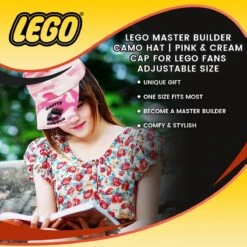 Master Builder Camo Hat | Pink & Cream Cap | Adjustable Size 13 Master Builder Camo Hat | Pink & Cream Cap | Adjustable Size -LOUNGEFLY Store FCM 01267 CGR