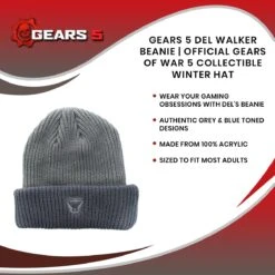 Gears 5 Del Walker Beanie | Official Gears Of War 5 Collectible Winter Hat -LOUNGEFLY Store FCM GOWBEANIE CGR