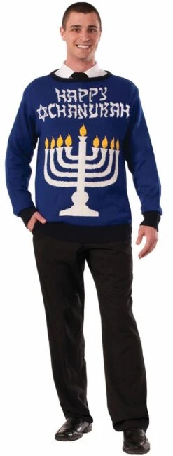 Forum Novelties Hanukkah Adult Ugly Costume Sweater Menora