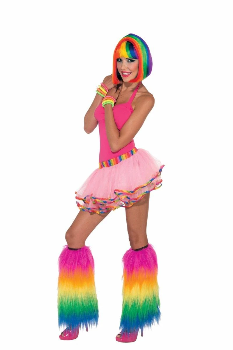 Forum Novelties Pink Rainbow Lined Costume Tutu Adult 1 Forum Novelties Pink Rainbow Lined Costume Tutu Adult