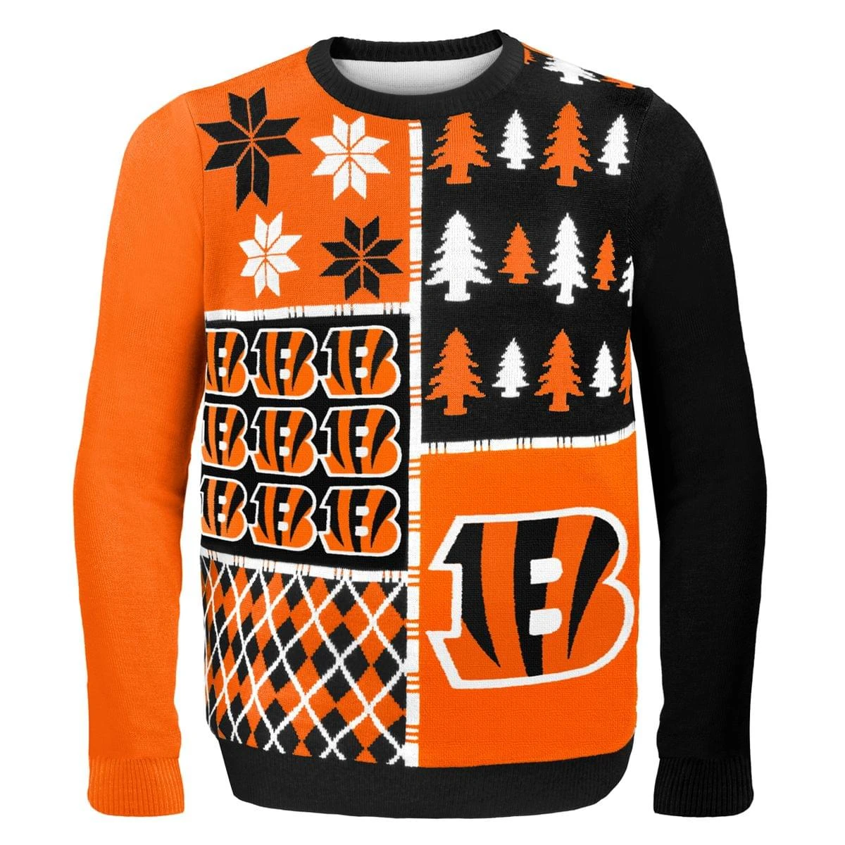 Cincinnati Bengals Busy Block NFL Ugly Sweater 1 Cincinnati Bengals Busy Block NFL Ugly Sweater