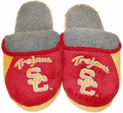 USC Trojans NCAA Mens Sherpa Slide Slippers