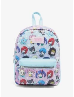 Fairytail Mini Backpacks Fairytail Ombre Chibi AOP Bioworld