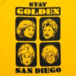 Golden Girls "Stay Golden San Diego" Men's T-Shirt -LOUNGEFLY Store HBA GGSDCCTEE L CD