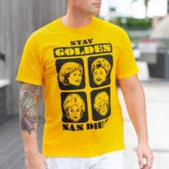 Golden Girls "Stay Golden San Diego" Men's T-Shirt -LOUNGEFLY Store HBA GGSDCCTEE L CE