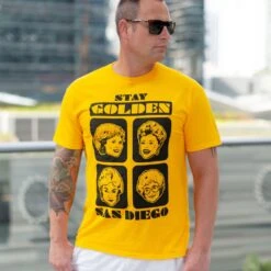 Golden Girls "Stay Golden San Diego" Men's T-Shirt -LOUNGEFLY Store HBA GGSDCCTEE L CF