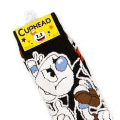 Cuphead Collectibles | Cuphead Bang Bang Socks | Men's Crew Socks -LOUNGEFLY Store HYP TK200 CD