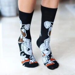 Cuphead Collectibles | Cuphead Bang Bang Socks | Men's Crew Socks -LOUNGEFLY Store HYP TK200 CE