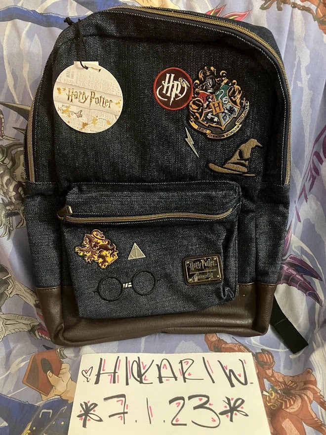 Harry Potter Denim Backpack Loungefly 1 Harry Potter Denim Backpack Loungefly