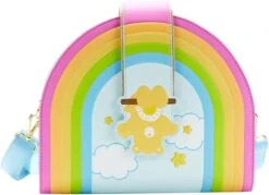 LOUNGEFLY Care Bears Funshine Bear Rainbow Swing Crossbody Bag