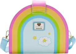 LOUNGEFLY Care Bears Funshine Bear Rainbow Swing Crossbody Bag -LOUNGEFLY Store LFY CBTB0004 CD