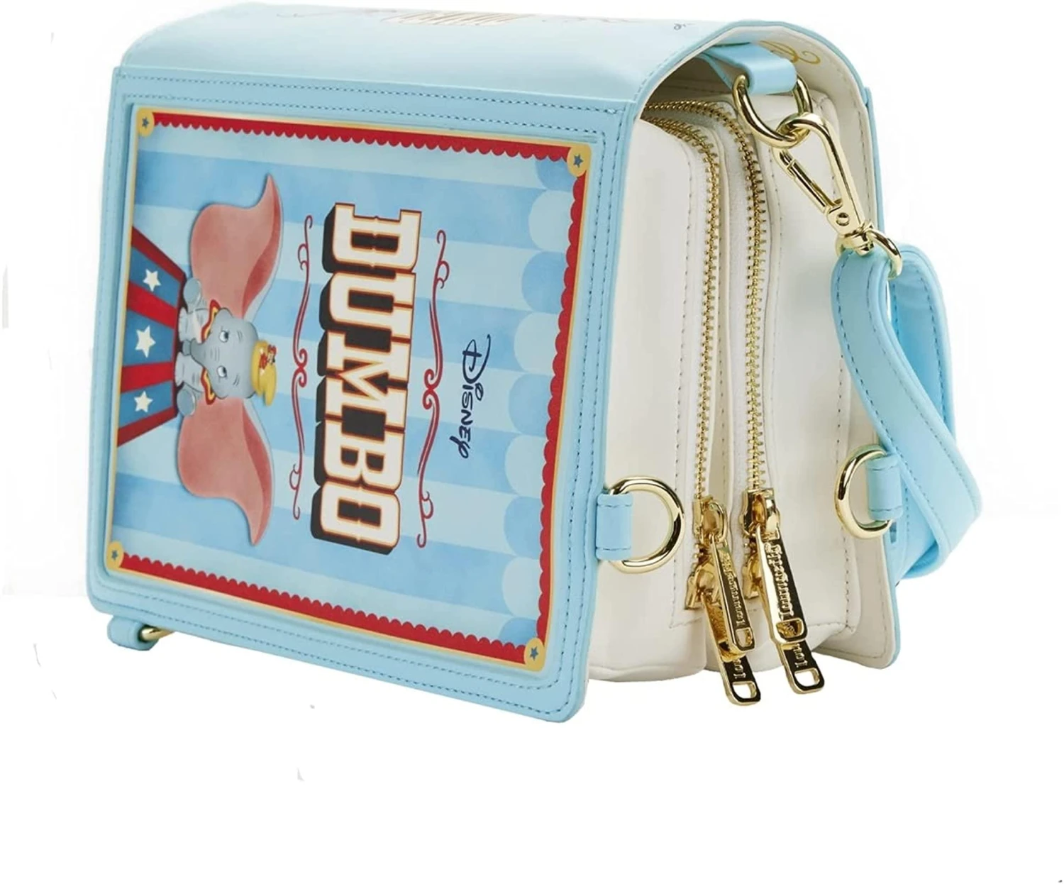 LOUNGEFLY Disney Dumbo Book Convertible Crossbody Bag 2 LOUNGEFLY Disney Dumbo Book Convertible Crossbody Bag - Image 2