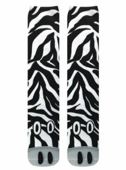 Zebra Photo Print Knee High Socks