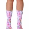Living Royal Photo Print Crew Socks: Unicorn And Rainbow
