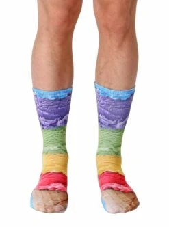 Ice Cream Photo Print Crew Socks