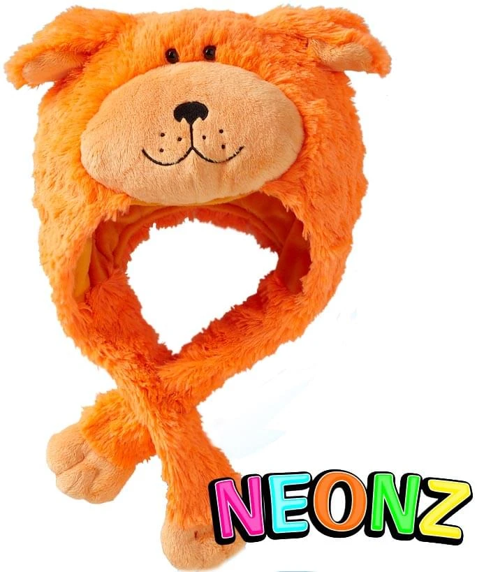 My Pillow Pets Premium Plush Hat Neonz Neon Orange Dog Hat 1 My Pillow Pets Premium Plush Hat Neonz Neon Orange Dog Hat