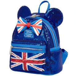 Disney Mini Backpack Minnie Mouse Union Jack Sequin Loungefly -LOUNGEFLY Store MinnieMouseBritish4