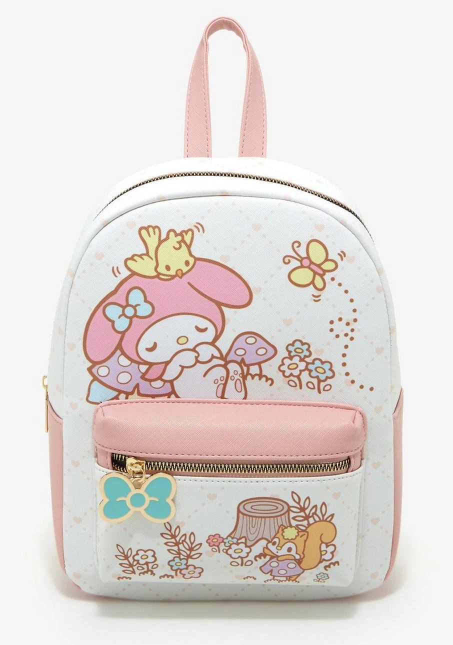 Sanrio Mini Backpack My Melody Mushroom Forest Bioworld 1 Sanrio Mini Backpack My Melody Mushroom Forest Bioworld