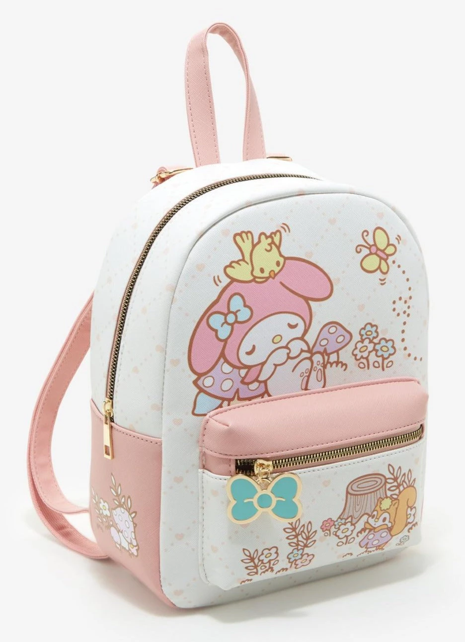 Sanrio Mini Backpack My Melody Mushroom Forest Bioworld 2 Sanrio Mini Backpack My Melody Mushroom Forest Bioworld - Image 2