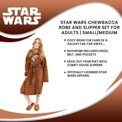 Star Wars Chewbacca Robe And Slipper Set For Adults 26 Star Wars Chewbacca Robe And Slipper Set For Adults -LOUNGEFLY Store RBF 17001 CGX