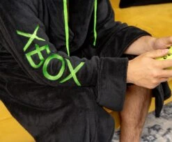 Xbox Gamer Unisex Hooded Fleece Robe For Adults | One Size Fits Most -LOUNGEFLY Store RBF 17233 CC