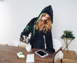 Xbox Gamer Unisex Hooded Fleece Robe For Adults | One Size Fits Most -LOUNGEFLY Store RBF 17233 CE