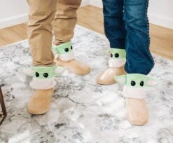 Star Wars: The Mandalorian Grogu Women's Boot Slippers -LOUNGEFLY Store RBF 17436 CF