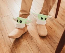 Star Wars: The Mandalorian Grogu Women's Boot Slippers -LOUNGEFLY Store RBF 17437 CC
