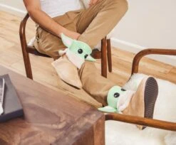 Star Wars: The Mandalorian Grogu Women's Boot Slippers -LOUNGEFLY Store RBF 17437 CD