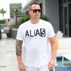 Alias Logo Men's White T-Shirt -LOUNGEFLY Store RPJ A1AS2003L CE