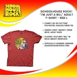 Schoolhouse Rock! "I'm Just A Bill" Adult T-Shirt - Black -LOUNGEFLY Store RPJ SCAS2005L CGR