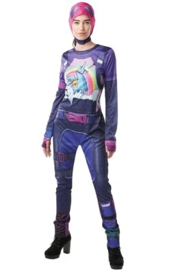 Fortnite Brite Bomber Adult Costume Jumpsuit W/ Cap & Accessories