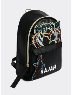 Disney Mini Backpack Cardholder Set Aladdin Neon Rajah Danielle Nicole -LOUNGEFLY Store RajahBpk2
