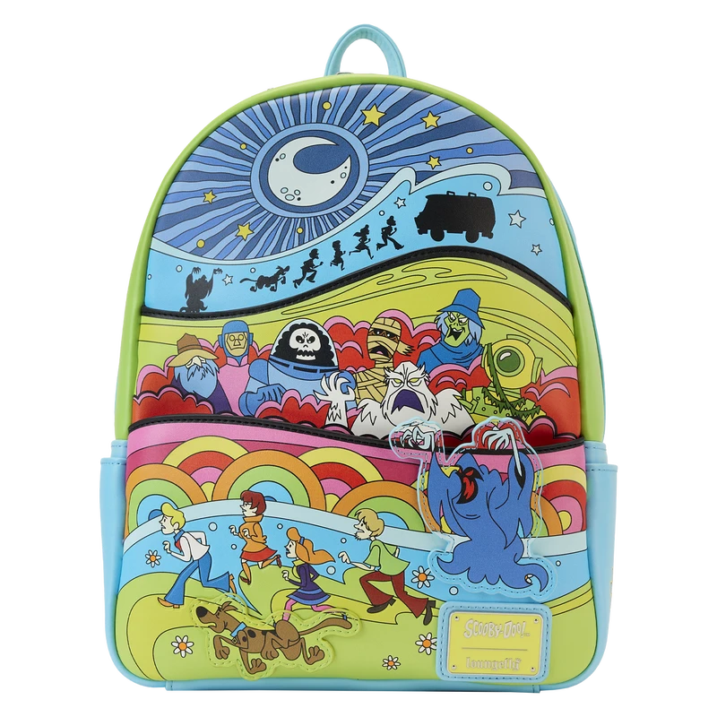 Scooby Doo Mini Backpack Psychedelic Monster Chase GITD Loungefly 1 Scooby Doo Mini Backpack Psychedelic Monster Chase GITD Loungefly