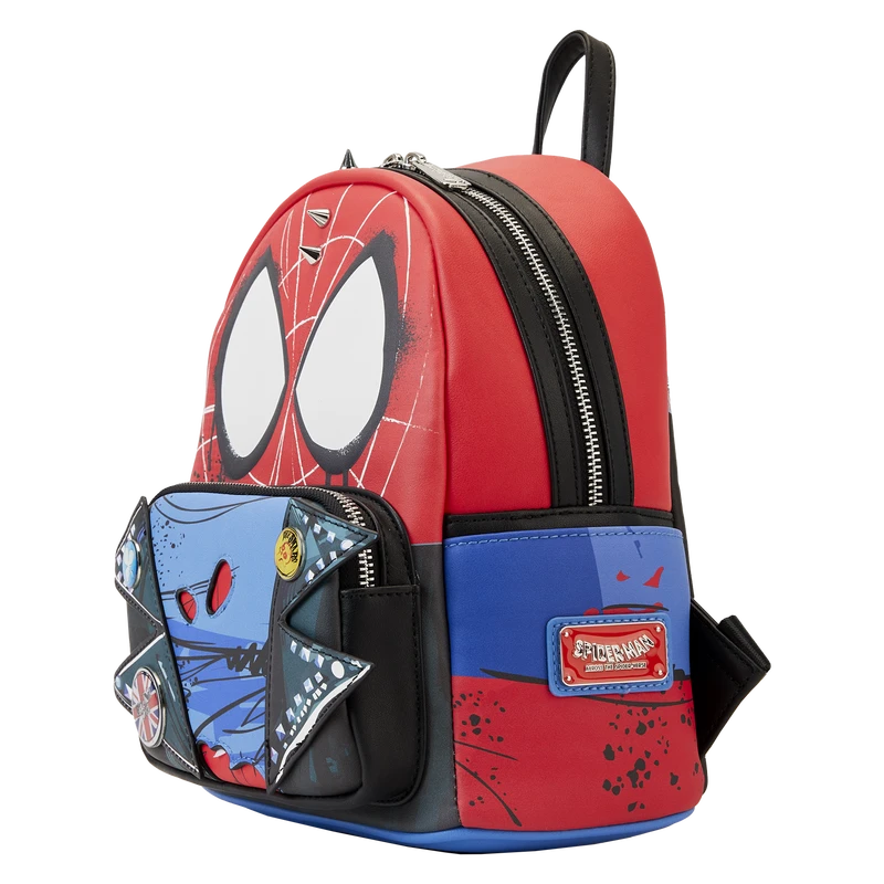 Marvel Mini Backpack Spiderman Spider-Punk Cosplay Loungefly 2 Marvel Mini Backpack Spiderman Spider-Punk Cosplay Loungefly - Image 2