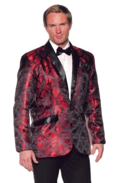 Red Jacard Jacket Adult Costume