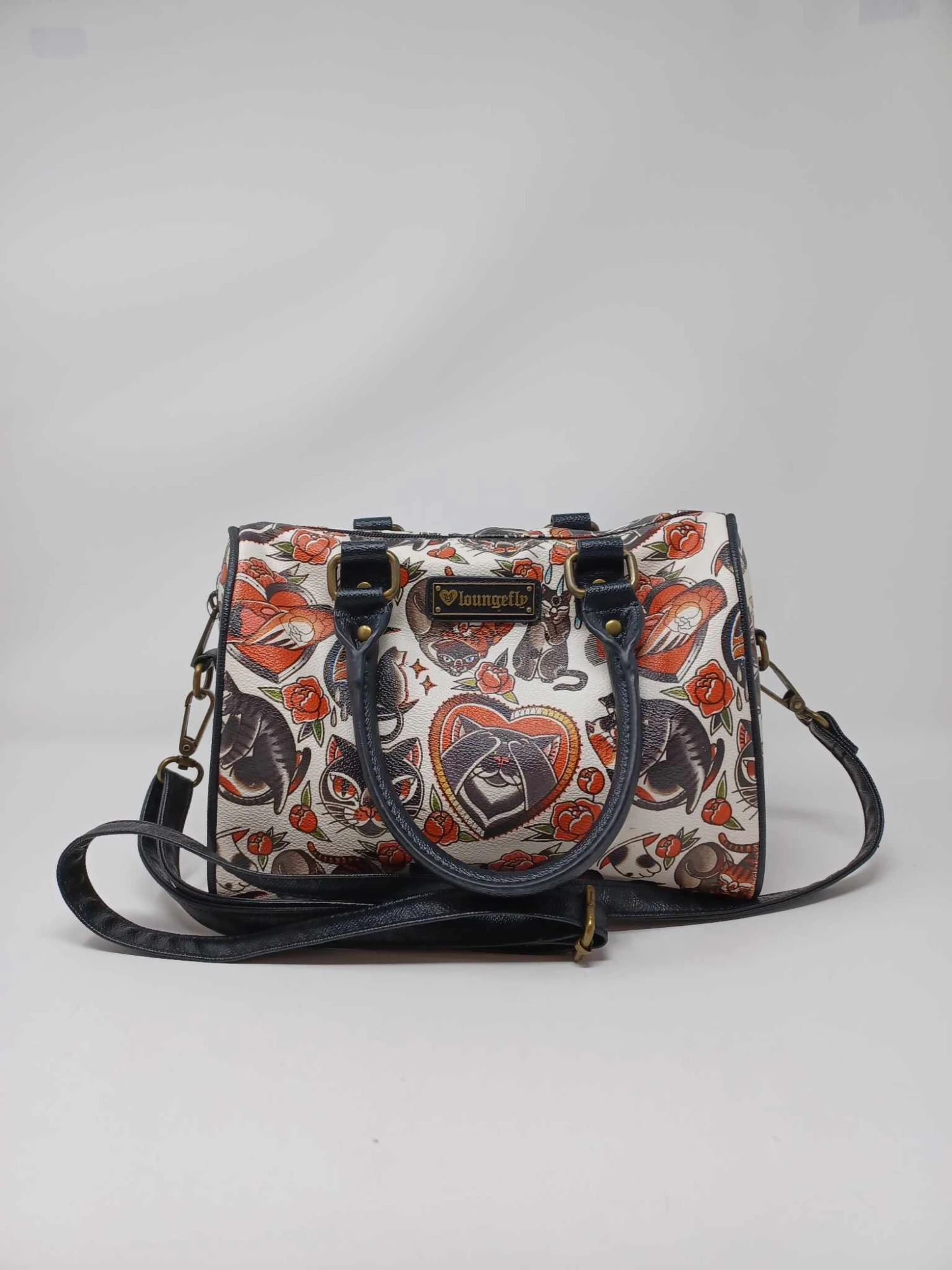 Loungefly Crossbody And Wallet Set Cat Tattoo Flash AOP GUC 2 Loungefly Crossbody And Wallet Set Cat Tattoo Flash AOP GUC - Image 2