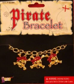 Forum Novelties Red Glitter Pirate Costume Bracelet