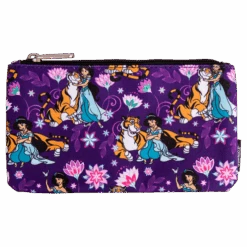 Disney Zipper Pouch Aladdin Jasmin And Rajah Floral Loungefly