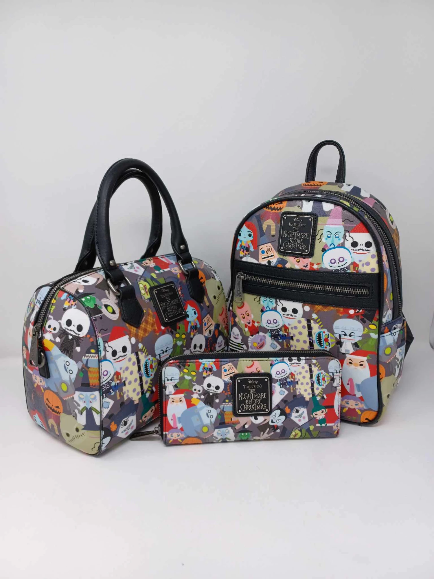 Disney Mini Backpack, Wallet, & Crossbody Set Nightmare Before Christmas Chibi Loungefly 1 Disney Mini Backpack, Wallet, & Crossbody Set Nightmare Before Christmas Chibi Loungefly