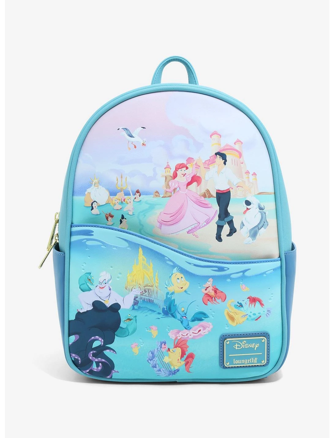 Disney Mini Backpack The Little Mermaid Beach Portrait Loungefly 1 Disney Mini Backpack The Little Mermaid Beach Portrait Loungefly
